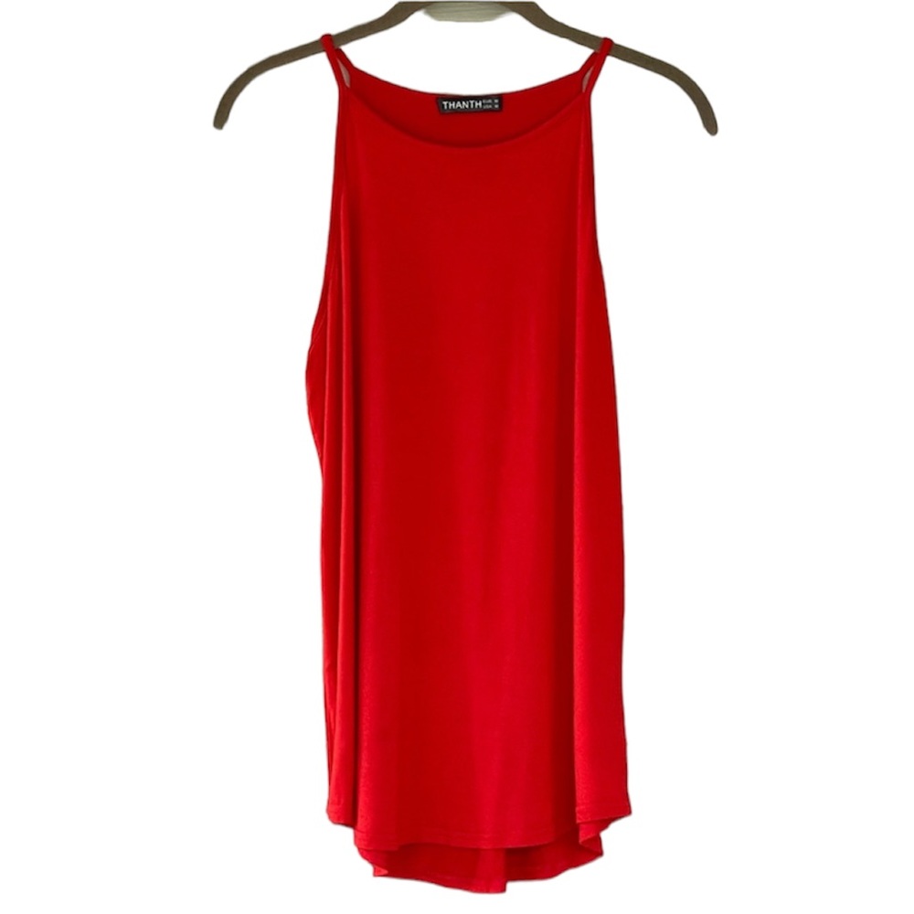 Thanth Red/Coral Tunic Tank Top